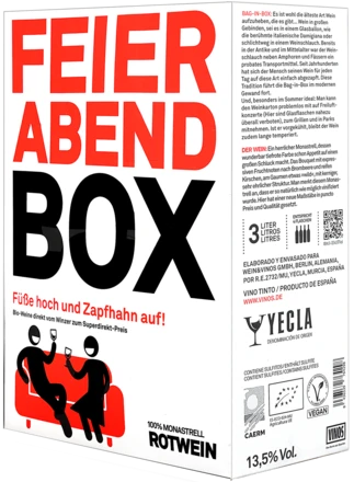 Feierabendbox Rotwein - 3 Liter 3 Feierabendbox Rotwein - 3 Liter