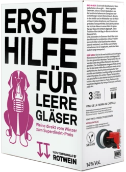 Erste-Hilfe-Box Rotwein - 3 Liter